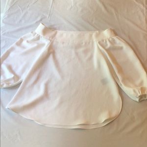 Tibi Off The Shoulder White Blouse-Size 4
